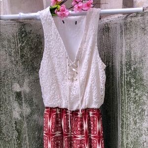 Maxi Crochet Top Dress Stretch Waist XO